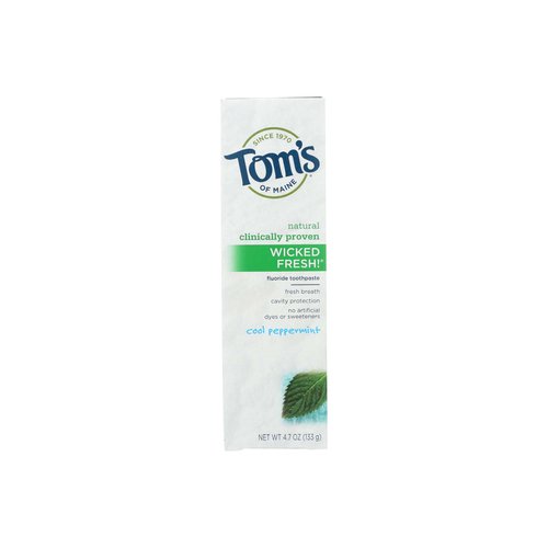 Tom's Wicked Fresh! Fluoride Toothpaste, Cool Peppermint - Old Listing