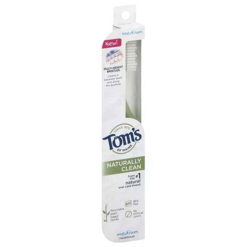 Tom's of Maine Natural Clean Adult Medium Toothbrush