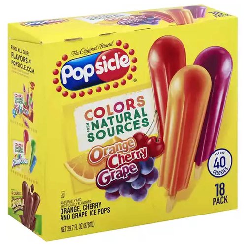 Popsicle, Orange Cherry & Grape