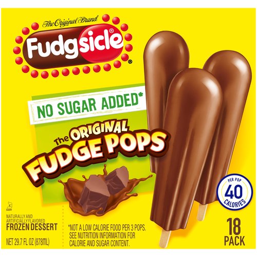 Popsicle Original Fudge Pops, No Sugar Added