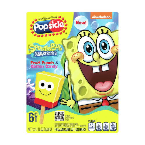 Popsicle Frozen Confection Bars SpongeBob SquarePants