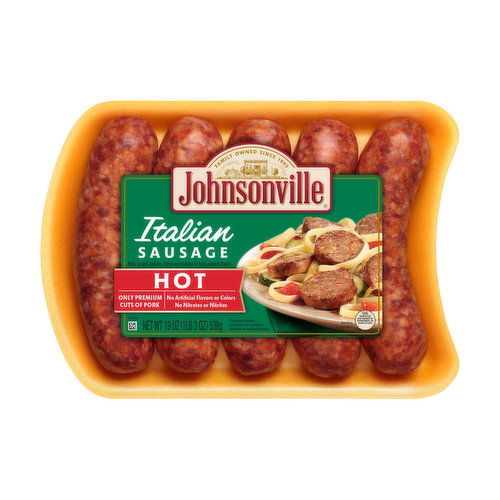 Johnsonville Hot Italian Sausage, 5 Count