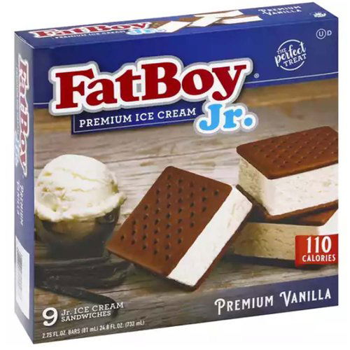 FatBoy Jr. Ice Cream Sandwiches, Vanilla