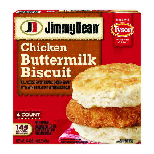 Jimmy Dean Chicken Buttermilk Biscuit, 4ct