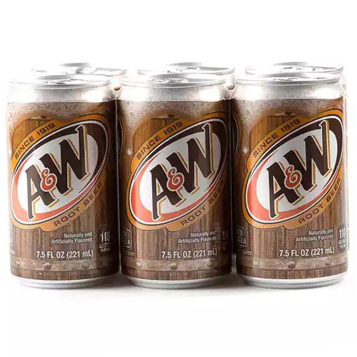 A&W Root Beer, Cans (Pack of 6)