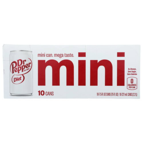 Dr Pepper Diet Mini Cans 10pk