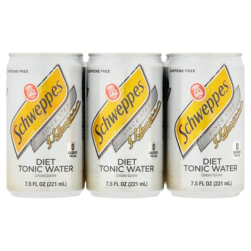 Schweppes Diet Tonic Mini, Bottles (Pack of 6)