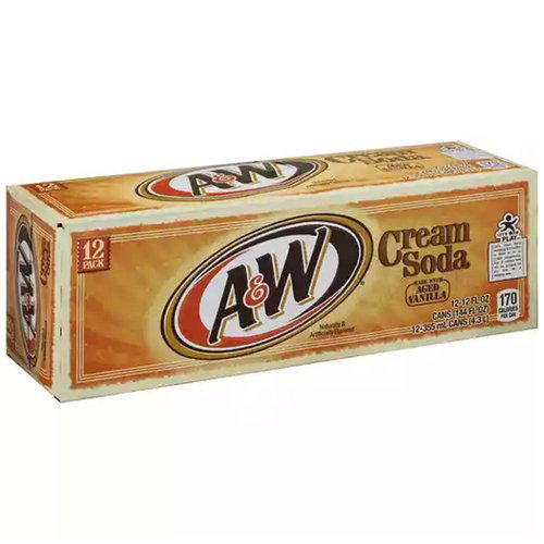 A&W Cream Soda, Cans (Pack of 12)