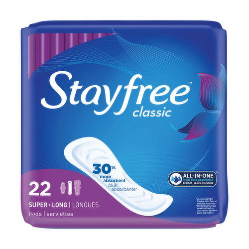 Stayfree Classic Pads Super Long without Wings