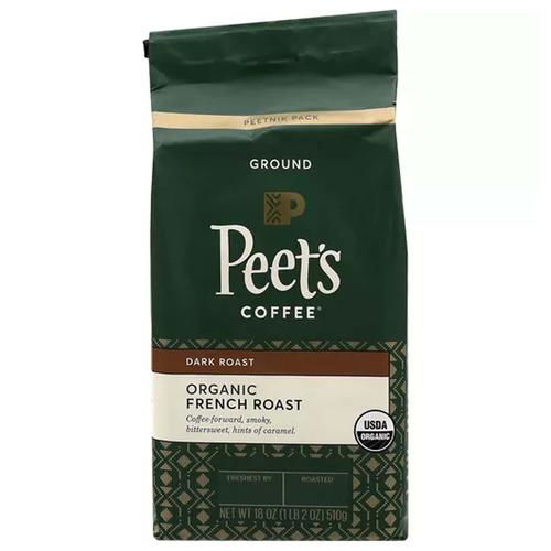 Peet's Organic French Roast Coffee, Ground