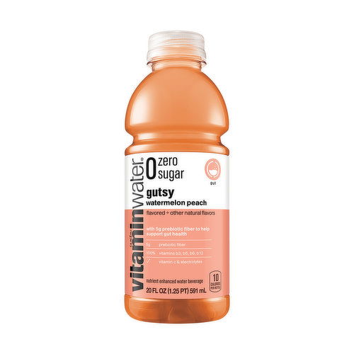 Glaceau Vitaminwater Gutsy Watermelon Peach Zero Sugar Water