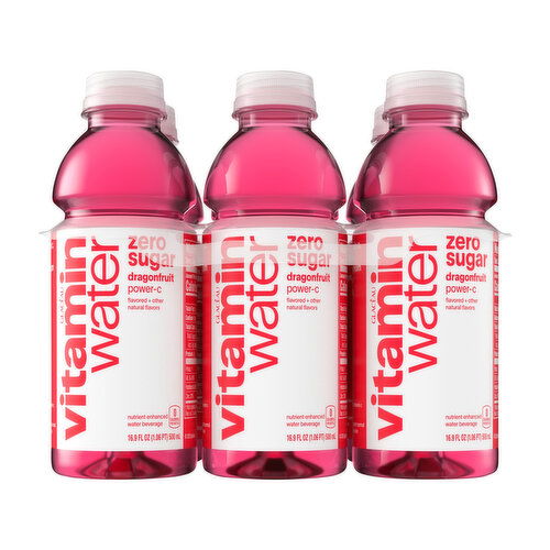 Glaceau Vitaminwater Dragonfruit Zero Sugar Power C Bottles (6-pack)
