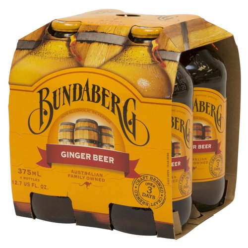 Bundaberg Ginger Beer, Bottles (Pack of 4)