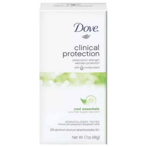 Dove Clinical Protection Anti-Perspirant Deodorant, Clinical, Solid, Cool Essentials