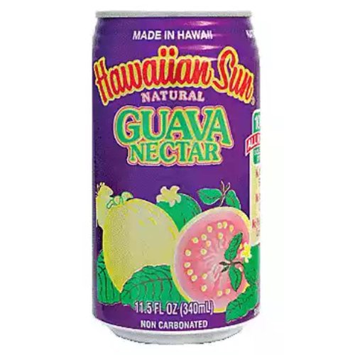 Hawaiian Sun Guava Nectar Drink, Cans (Pack of 6)