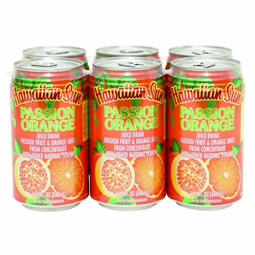 Hawaiian Sun Orange Passion, Cans (Pack of 6)