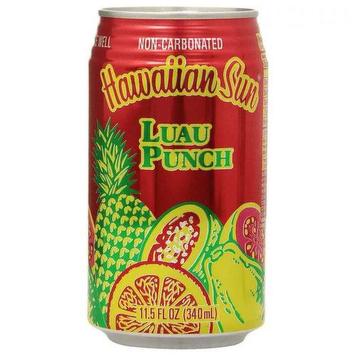 Hawaiian Sun Luau Punch Juice, Cans (Pack of 6)