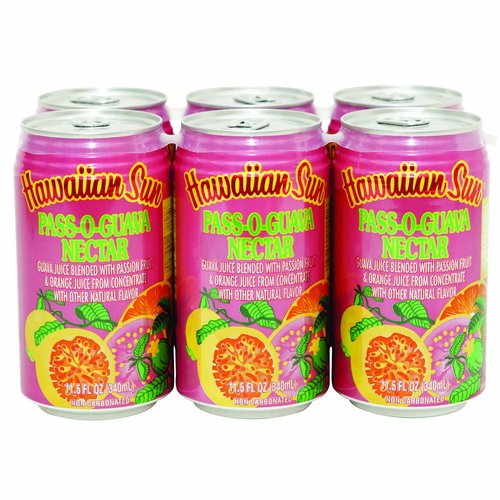 Hawaiian Sun Pass-O-Guava Nectar, Cans (Pack of 6)