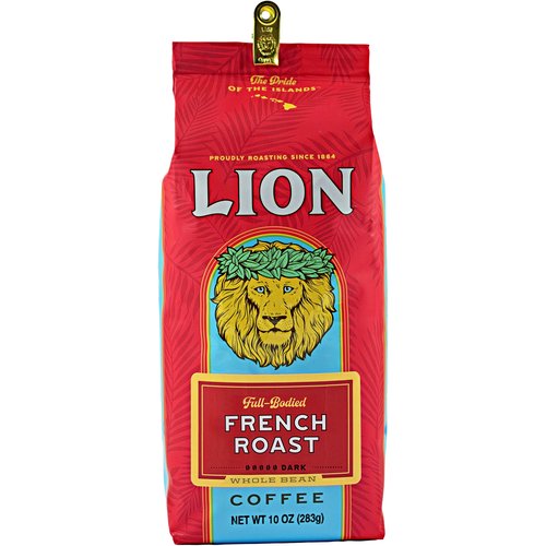 Lion Coffee French Roast, Whole Bean