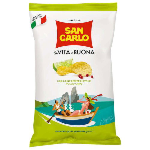 San Carlo Lime and Pink Pepper Chips