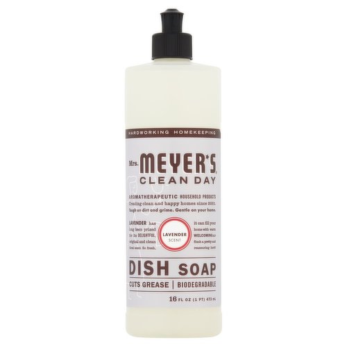 Mrs. Meyer's Clean Day Liquid Dish Soap, Lavender Scent, 16 Oz