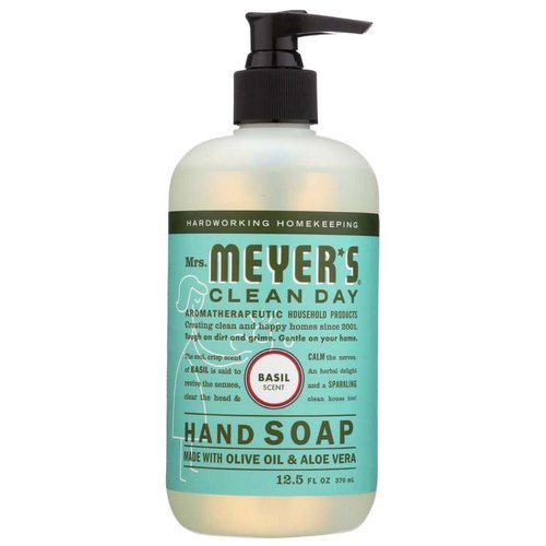 Mrs. Meyer's Clean Day Liquid Hand Soap, Basil Scent