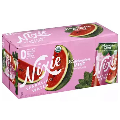 Nixie Watermelon Mint Sparkling Water, Cans (8-pack)