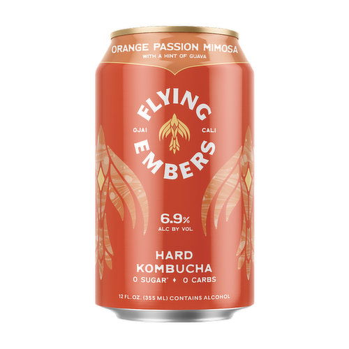 Flying Embers Hard Kombucha Orange Passion Mimosa (6-pack)