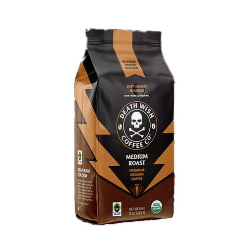 Death Wish Medium Roast Whole Bean Coffee