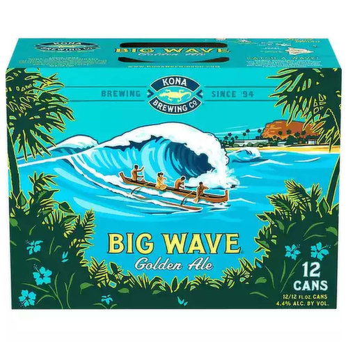 Kona Brewing Golden Ale, Cans (Pack of 6)