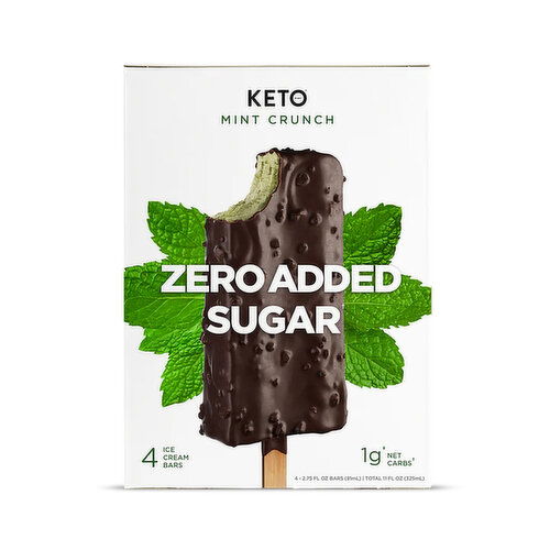 Keto Pint Bar Mint Crunch Zero Added Sugar Ice Cream Bars