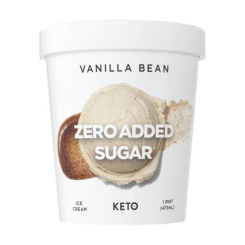 Keto Pint Vanilla Bean Zero Added Sugar Ice Cream