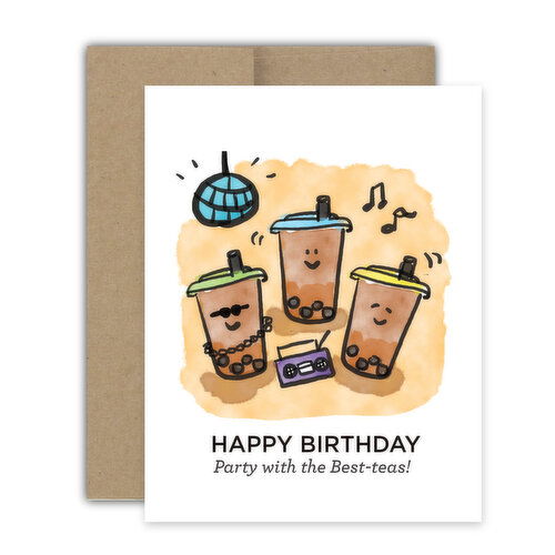 Bright Spot Design Party with Best Teas Birthday Card