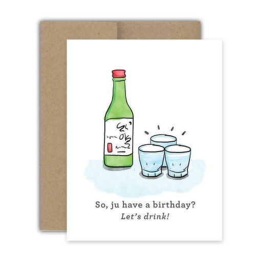 Bright Spot Design Soju Birthday Card