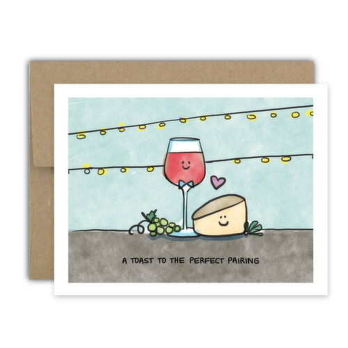 Bright Spot Design Wine Cheese Pairing Wedding Card