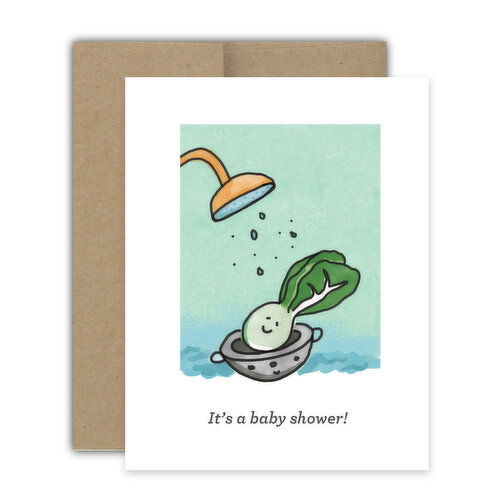 Bright Spot Design Bok Choy Baby Shower Card