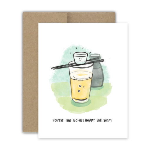 Bright Spot Design Sake Bomb Birthday Card