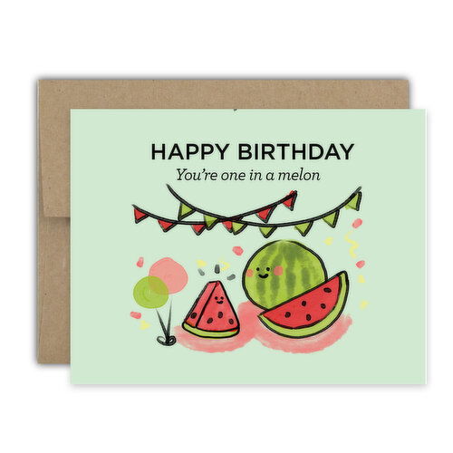 Bright Spot Design Watermelon Birthday Card
