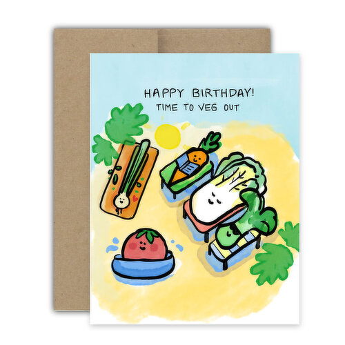 Bright Spot Design Veg Out Birthday Card