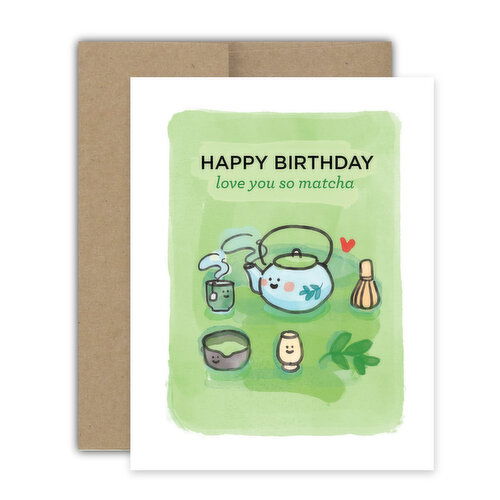 Bright Spot Design Matcha Birthday Card