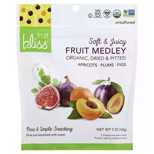 Fruit Medley Organic Dried & Pitted Apricots, Plums & Figs