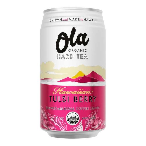 Ola Hard Tea Tulsi Berry, Cans (Pack of 6)