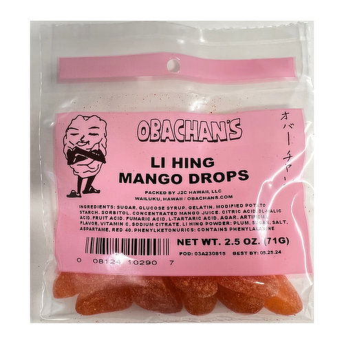 Obachan Li Hing Mango Gummy Drops