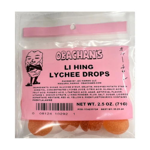 Obachan Li Hing Lychee Gummy Drops