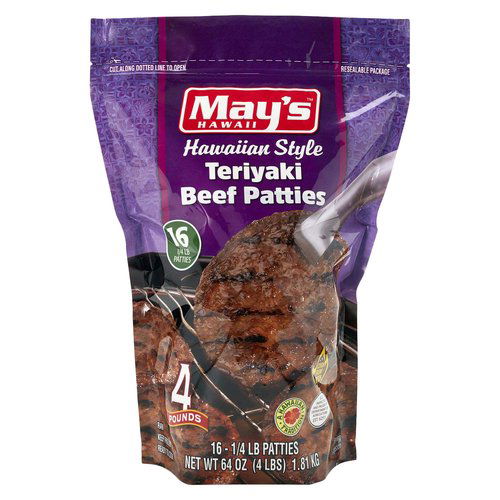 May's Teriyaki Beef Patties, Hawaiian Style