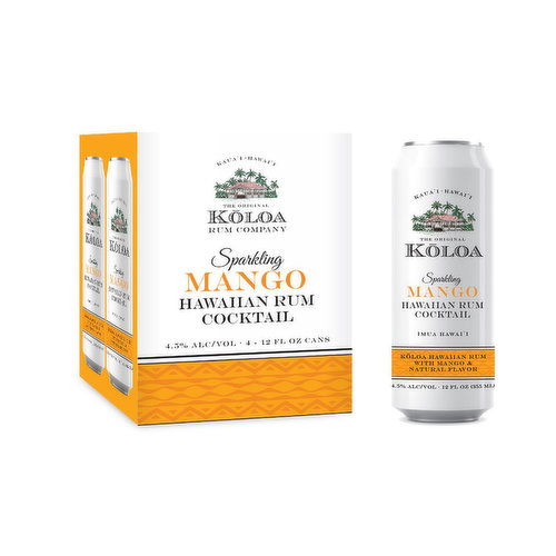 Koloa Sparkling Mango (4-pack)