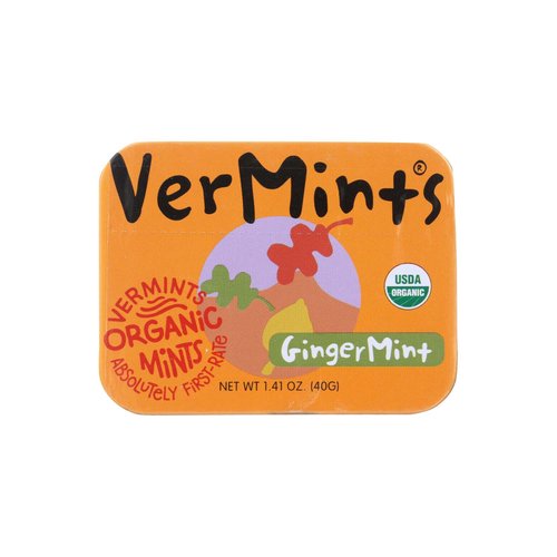 Vermints Mints, Organic, Gingermint