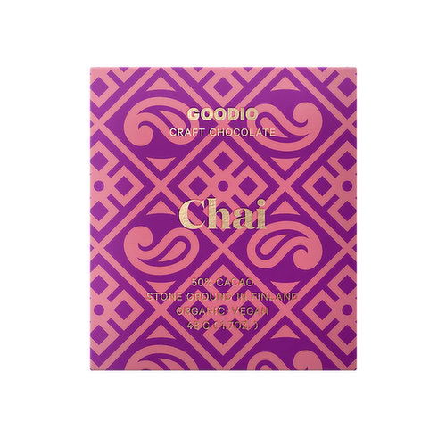 Goodio Organic Vegan 50% Chai Chocolate