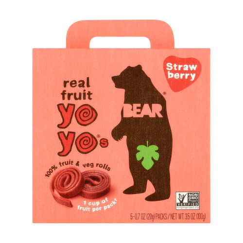 Bear Yoyos Strawberry 100% Fruit & Veg Rolls