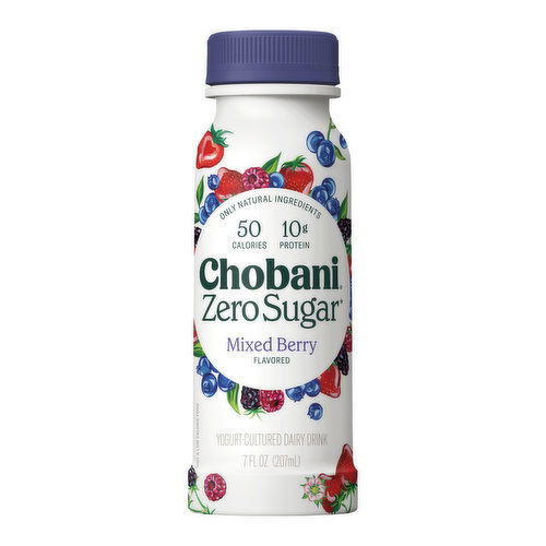 Chobani Zero Sugar Mixed Berry Flavored Yogurt-Cultured Dairy Drink